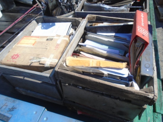 (2) Crates Of Chainsaw & Small Engine Parts & Repair Manuals