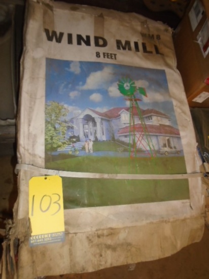 8' Wind Mill In Box, Box Is Torn But We Believe Its All There