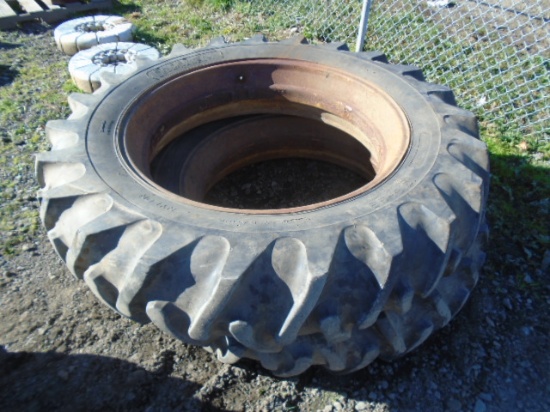Safemark 13.6-38 Tires On Drop Center Rims, Loaded, By The Piece x2