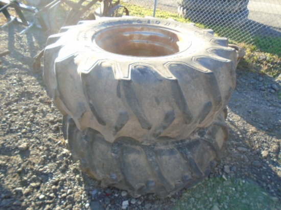 Pair Of 18.4-26 Tire On 8 Bolt Rims
