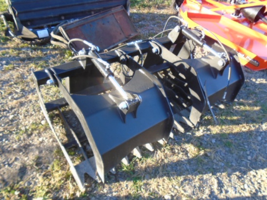 Unused 66" Dual Cylinder Rock Grapple Bucket