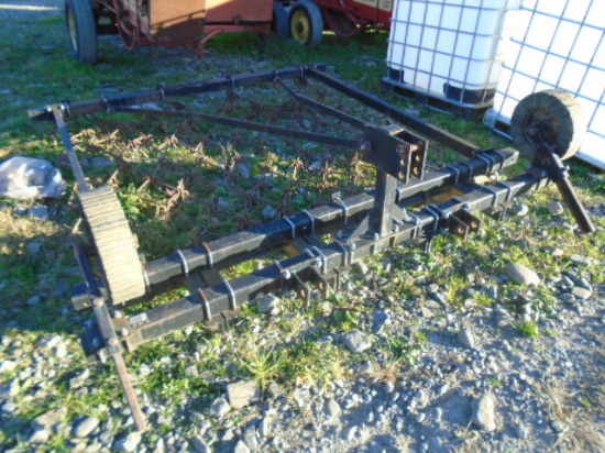 8' 3pt Heavy Duty Arena Tool w/ Ripper Teeth & Chain Harrow, Guage Wheels,