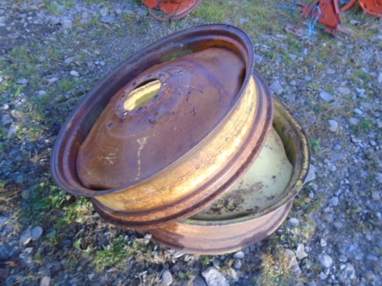 Pair Of Pressed Steel 38" Rims
