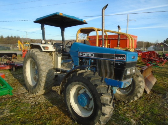 Ford 5640 SL 4wd Tractor, Rollbar Canopy, Clean Original Tractor, Dual Remo