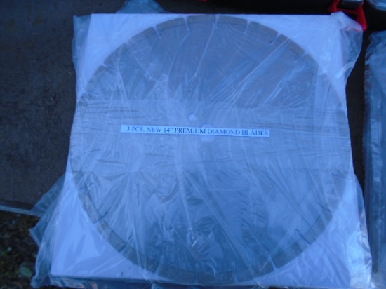 3 Pack Of New 14" Premium Diamond Blades