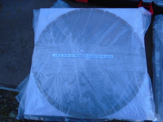 3 Pack Of New 14" Premium Diamond Blades