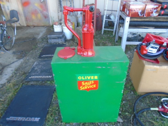 Oliver Painted Oil Tank w/ Pump