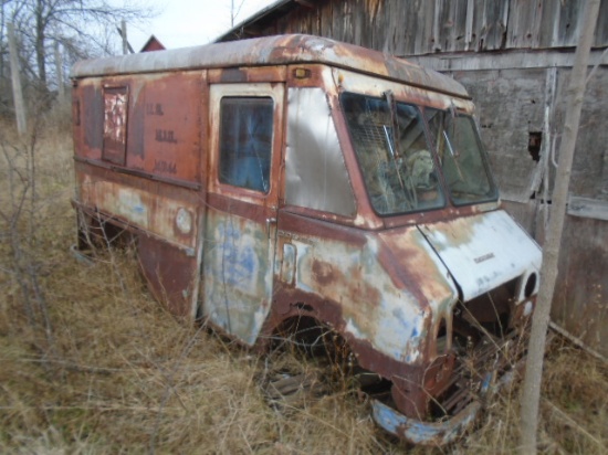 Gray Dodge Mail Van w/ Air Compressor