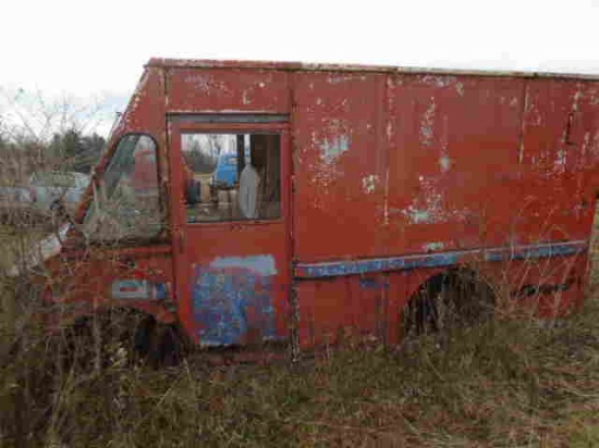 Orange Dodge Mail Van w/ Contents