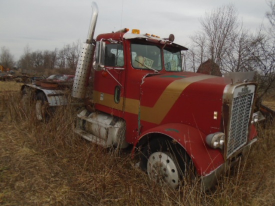 White Freightliner Semi, Tandam, Day Cab, Owners Believe It Would Run With