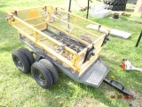 Bannon Tandam Axle Metal Lawn Cart w/ Dual Wheels, Very Nice