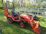 Kubota BX24 Sub Compact Loader Backhoe, Diesel, 4wd, Hydro, R4 Industrial T
