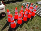 (10) Traffic Cones w/ Reflective Tape