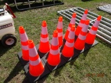 (10) Traffic Cones w/ Reflective Tape