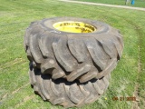 Pair of 23.1-26 Tires & Rims Off Combine
