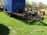 2014 Load Trail Deck Over Tilt Trailer w/ Winch, Has A Title, Missing All D