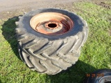 Pair Of 13.6-26 Tires On 8 Bolt Rims
