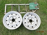 Ladder & 2 Steel Rims