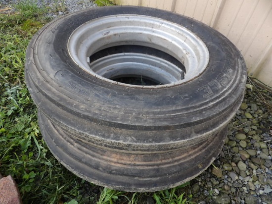 (2X) Like New 5.50-16 Tires & Rims Off Farmall H, Sold By The Piece Times 2