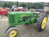 John Deere 50 Antique Tractor, Like New Firestone 12.4-38 Tires, Hydraulic