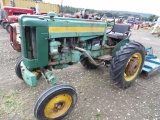 John Deere 320S Antique Tractor, s/n 321563, 2 Cylinder, Wheel Weights, Fro