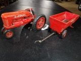 Plastic Farmall M & Wagon