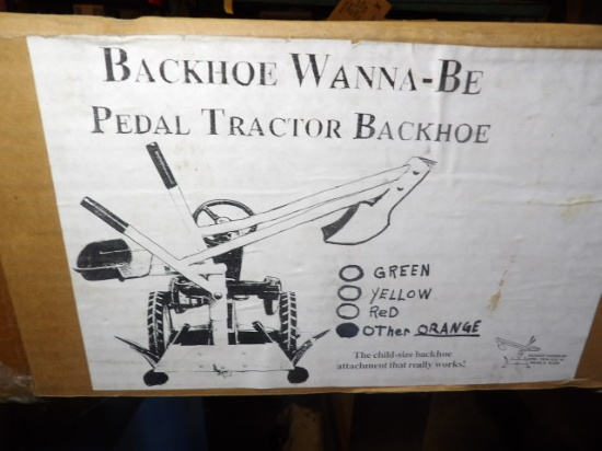 "Backhoe Want To Be" Backhoe Attachment For Pedal Tractor