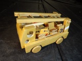 Wooden Childs Fire Truck Learning Toy