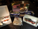 (4) Trucks & Police Motorcycle, 2 Snapon, Napa, Chevy