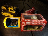 Lot of 4 Toys, NH LX665 Skid Steer 1/32, Same Galaxy 170 1/25, 1/16 Hubley