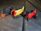 (3) Small Plastic Tractors w/ Men