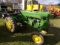 John Deere M Antique Tractor, Runs Good, Wheel Weights, Pulley, S/N 17262