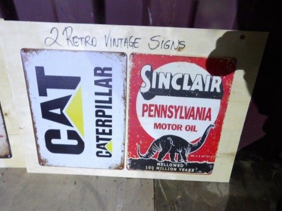 Cat & Sinclair Reproduction Signs