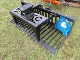 New KC 6' Heavy Duty Grapple Bucket, Universal Quick Attach