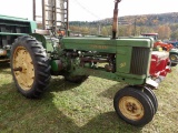 John Deere 50 Antique Tractor w/ 3pt Hitch & Fenders, Nice Firestone 12.4-3