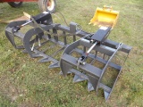 Titan 6' Root Grapple, Dual Cylinder, Universal Quick Attach