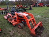 Kubota BX2200 Sub Compact Tractor w/ Loader & Mower, 1177 Hours, 3 Cylinder