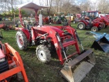 Farm Pro 2425 4wd Tractor w/ Koyker Loader, Rops Canopy, 3 Cylinder Diesel,