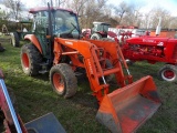 Kubota M6040 4wd Tractor w/ Cab Heat & Air, LA1153 Loader w/ Universal Quic