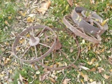 (4) Small Antique Steel Wheels