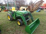 John Deere 755 4wd Compact Tractor w/ 52 Loader, Ag Tires, Hydro, Yanmar 3