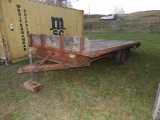 16' Deckover Farm Trailer, No Title