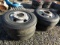 (4) 275/80R22.5 & 295/75R22.5 Truck Tires On Steel Rims