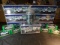(6) 2002 & 2008 Hess Trucks & Airplane, (6) Hess Mineatures & Super Cooler
