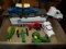 Box Of 1/32 & 1/64 Tractors & (2) Ford Semis