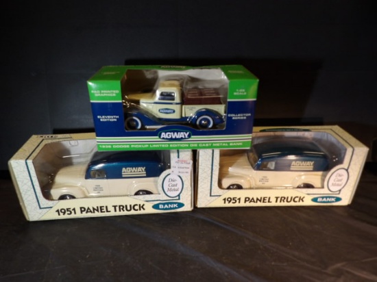 (3) Agway Trucks, NIB Banks