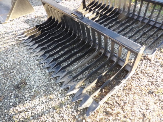 Unused KC 76" SSL Skeleton Rock Bucket, SSL Quick Attach
