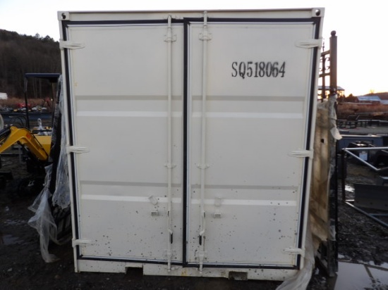 7x12 Storage Container, Side Door & Window, Minor Floor Damage