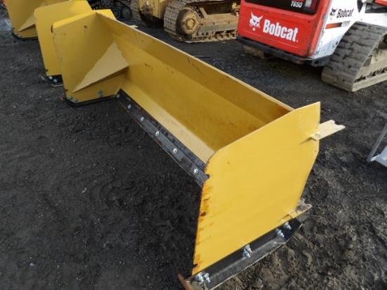Unused 92" SSL Snow Pusher, Universal Quick Attach, Skid Shoes