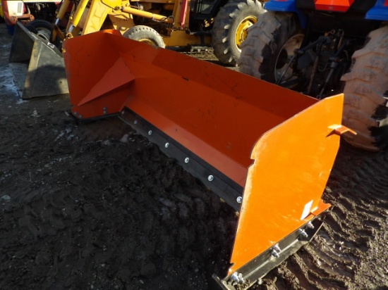 Unused 92" SSL Snow Pusher, Universal Quick Attach, Skid Shoes